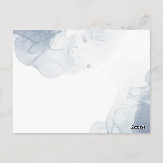 Eucalyptus bladeren stoffig blauwe bruiloft dank j briefkaart (Achterkant)