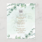Eucalyptus Bladeren Trouw Uitnodigingen Digitaal Flyer (Achterkant)