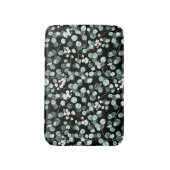 Eucalyptus bladeren: witte bloemen patroon badmat (Voorkant Verticaal)