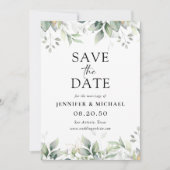 Eucalyptus bladgroen Bewaar de datum Kaart (Voorkant)