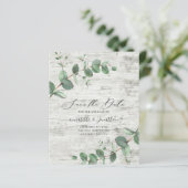 Eucalyptus-bladgroen wit hout Bespaar de datum (Staand voorkant)