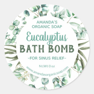 Eucalyptus bleu vert Étiquettes de la bombe