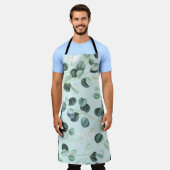 Eucalyptus Bliss: Turquoise Waterverf. Schort (Gedragen)