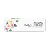 Eucalyptus bloem bruiloft retouradreslabel etiket (Voorkant)