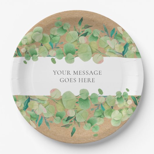 Eucalyptus Bloem Papieren Bordje (Voorkant)