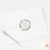 Eucalyptus Bloemen Bruidsdouche   Ronde Sticker (Envelop)