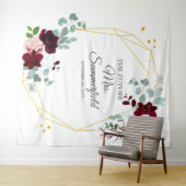 Eucalyptus Bloemen Groene Huwelijksfeest Achtergro Wandkleed (In Situ (horizontaal))