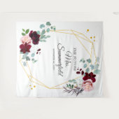 Eucalyptus Bloemen Groene Huwelijksfeest Achtergro Wandkleed (Voorkant (horizontaal))