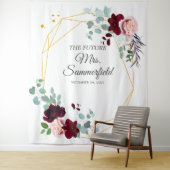 Eucalyptus Bloemen Groene Huwelijksfeest Achtergro Wandkleed (In situ)