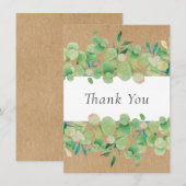 Eucalyptus Bloemen Groene Planten Rustige Kraft Be Bedankkaart (Voorkant / Achterkant)