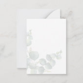 Eucalyptus bloemenbruiloft Bewaar de datum Notitiekaartje (Achterkant)