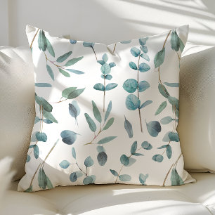 Eucalyptus Bloemige Groene Moderne Chic Kussen