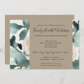 EUCALYPTUS BLOZEND ROZE KRAFT ROZE WORKSHOP EVENEM KAART (Voorkant / Achterkant)