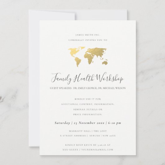 EUCALYPTUS BLUSH ROOS KRAFT GRAY WORKSHOP EVENT KAART (Voorkant)