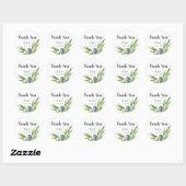 Eucalyptus boeket gepersonaliseerde gunst ronde sticker (Vel)