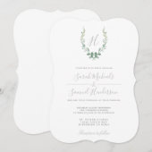 eucalyptus boerderij bruiloft uitnodigen kaart (Voorkant / Achterkant)