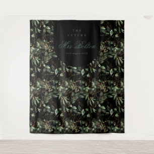 Eucalyptus Boho Arch Black Vrijgezellenfeest Backd Wandkleed