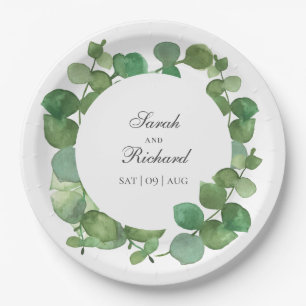 Eucalyptus Boho Bloemenweelde Papieren Bordje