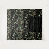 Eucalyptus Boho Boog Zwarte Bruidsdouche Achtergro Wandkleed (Voorkant (horizontaal))