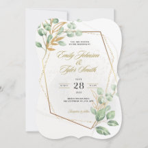 Eucalyptus Boho bruiloft uitnodigingen
