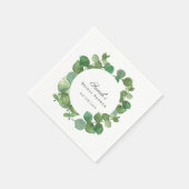 Eucalyptus Boho Greenery Bruiloft Feest Servet (Hoek)