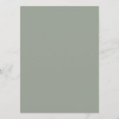 Eucalyptus Boho Groene Bloemen Bruiloftsmenu Menu (Achterkant)