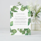 Eucalyptus Boho Groenery Gastinformatie Details Informatiekaartje (Staand voorkant)