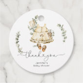 Eucalyptus boho kinderkamer kleding baby meisje do bedankjes labels (Voorkant)