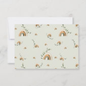 Eucalyptus boho kinderkamer kleding baby shower bedankkaart (Achterkant)