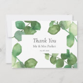 Eucalyptus Boho Merci Mariage verdoyant (Devant)