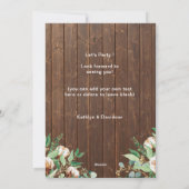 Eucalyptus Bois rustique Je FAIS Invitation Fiança (Dos)