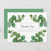 Eucalyptus Bos Bruiloft Bedankt Briefkaart (Voorkant / Achterkant)