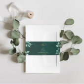 Eucalyptus Botanical Emerald Greenery Wedding Uitnodigingen Wikkel