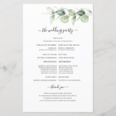 Eucalyptus Botanical Greenery Wedding Programme (Dos)