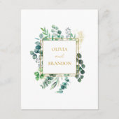 Eucalyptus Botanical Greenery Wedding Reception Informatiekaartje (Achterkant)