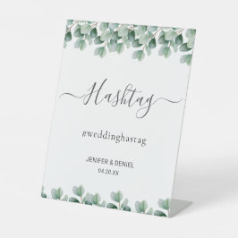 Eucalyptus Botanical Greenery Wedding Reclamebord Met Voetstuk