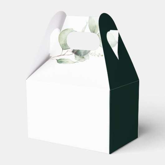 Eucalyptus Botanical Script Baby shower Bedankdoosjes (Achterkant)