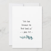 Eucalyptus Botanique encadré Invitation w Bible Ve (Dos)