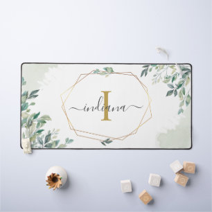 Eucalyptus botanique Monogramme Aquarelle de scrip