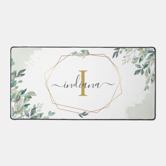 Eucalyptus botanique Monogramme Aquarelle de scrip (Recto)