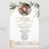 Eucalyptus Botanique Programme de mariage Photo Pe (Devant)