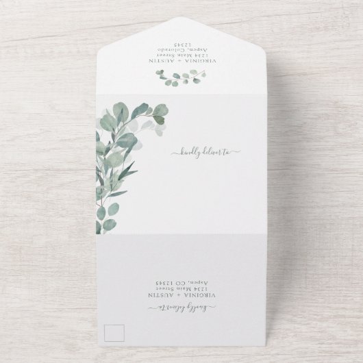 Eucalyptus Botanique Tout en un Invitation (Dehors)