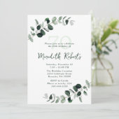 Eucalyptus Botanisch groen 70e verjaardag Kaart (Staand voorkant)