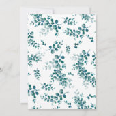 Eucalyptus botanisch rustieke groen minimalistisch save the date (Achterkant)
