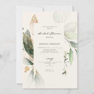 Eucalyptus Botanische Aquarel Bruidsdouche Ecru Kaart