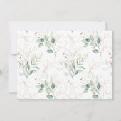 Eucalyptus botanische brief goud bedankkaart (Achterkant)