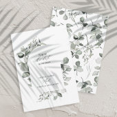 Eucalyptus botanische elegante moderne eenvoudige  save the date