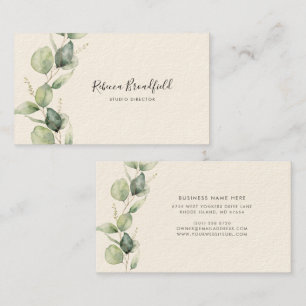 Eucalyptus Botanische minimalistische Script-artie Visitekaartje