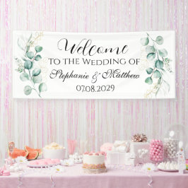 Eucalyptus botanische rustieke bruiloft spandoek