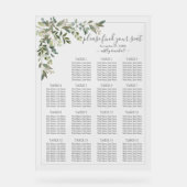 Eucalyptus Botanische Sage Green Weddenschap Acryl Bord (Voorkant)